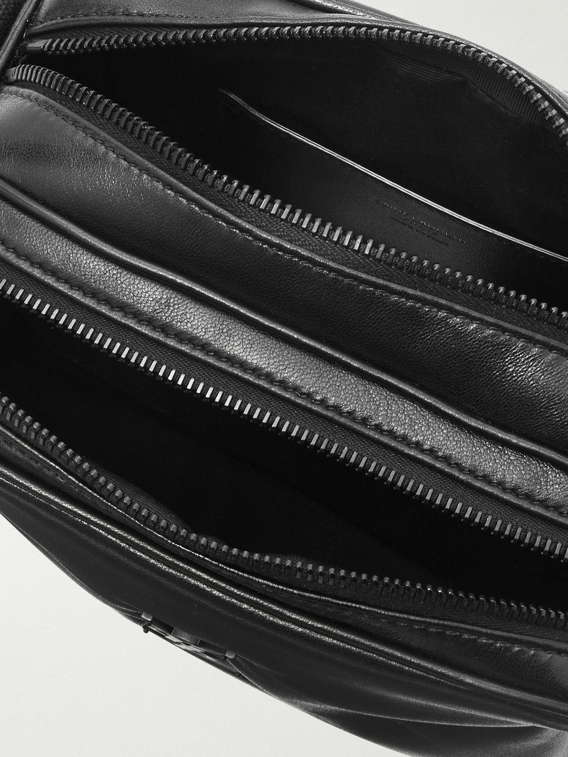 SAINT LAURENT - Niki Cube Logo-Embellished Leather Camera Bag