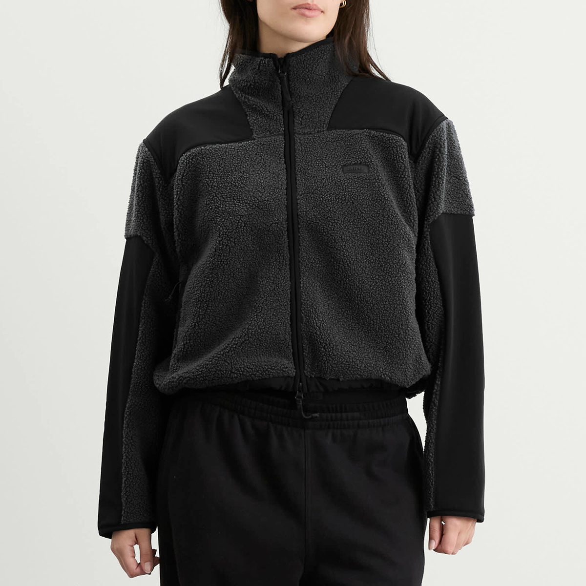 SKIMS Women's Teddy Sherpa Zip Up in Ash