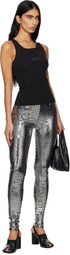 MM6 Maison Margiela Black Ribbed Jersey Tank Top