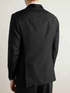 Brunello Cucinelli - Double-Breasted Satin-Trimmed Grain de Poudre Tuxedo Jacket - Black