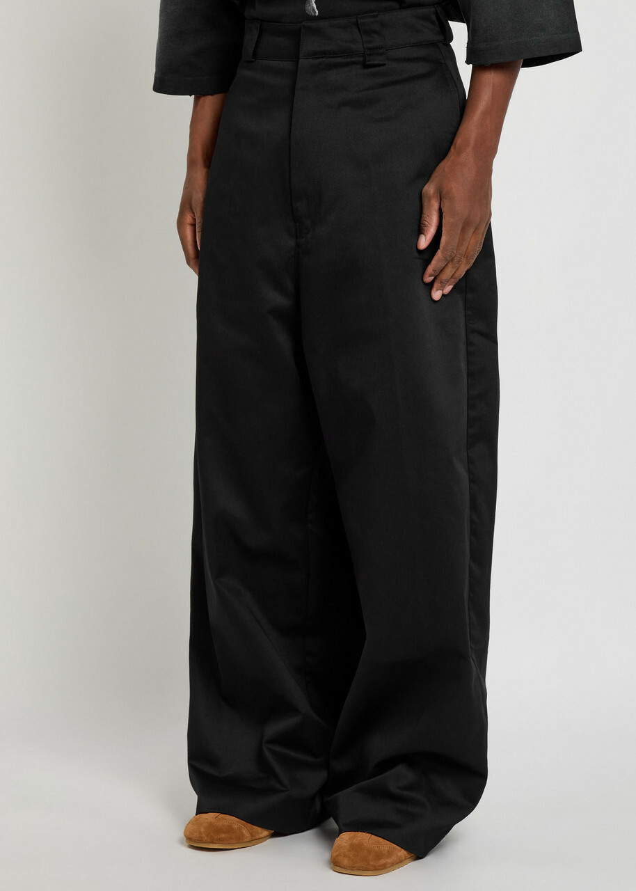 Willy Chavarria Cholo Canvas Chino Trousers Black
