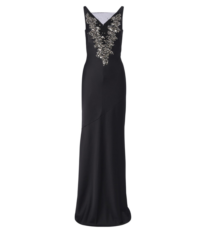 Photo: Safiyaa Mela embellished crêpe gown