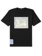 MCQ - Striae Logo-Appliquéd Printed Cotton-Jersey T-Shirt - Black