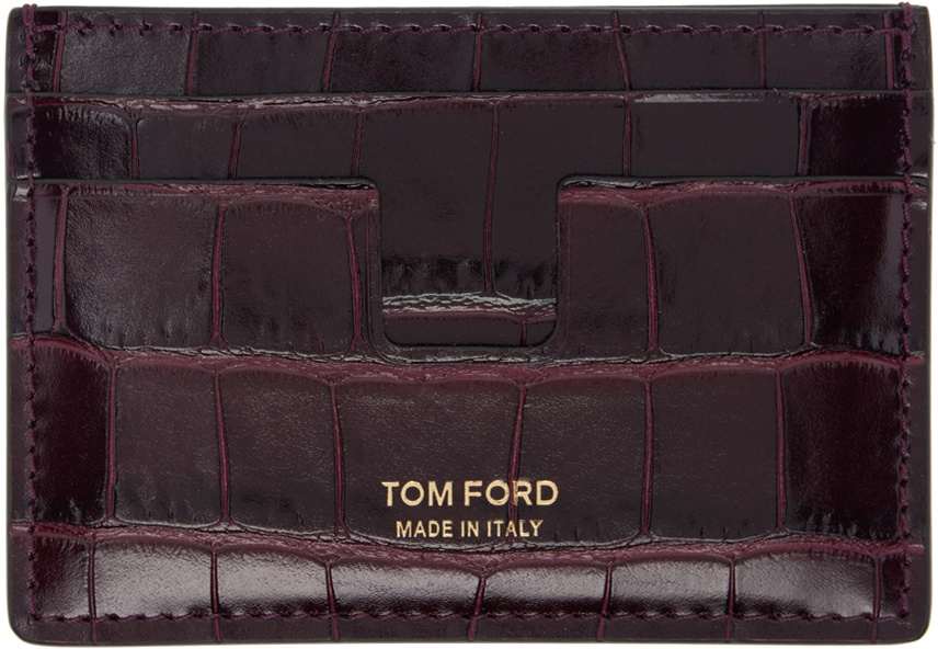【関税＆送料込み】Tom Ford Bordeaux Card Holder With Embos Tom Ford Crocodile Bordeaux Card Holder | italist