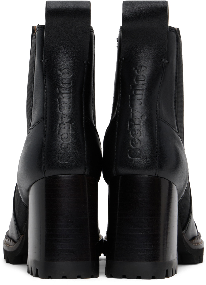 See by Chloé Black Mallory Chelsea Boots
