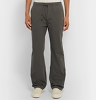 Satta - Kai Peached Cotton-Poplin Drawstring Trousers - Gray