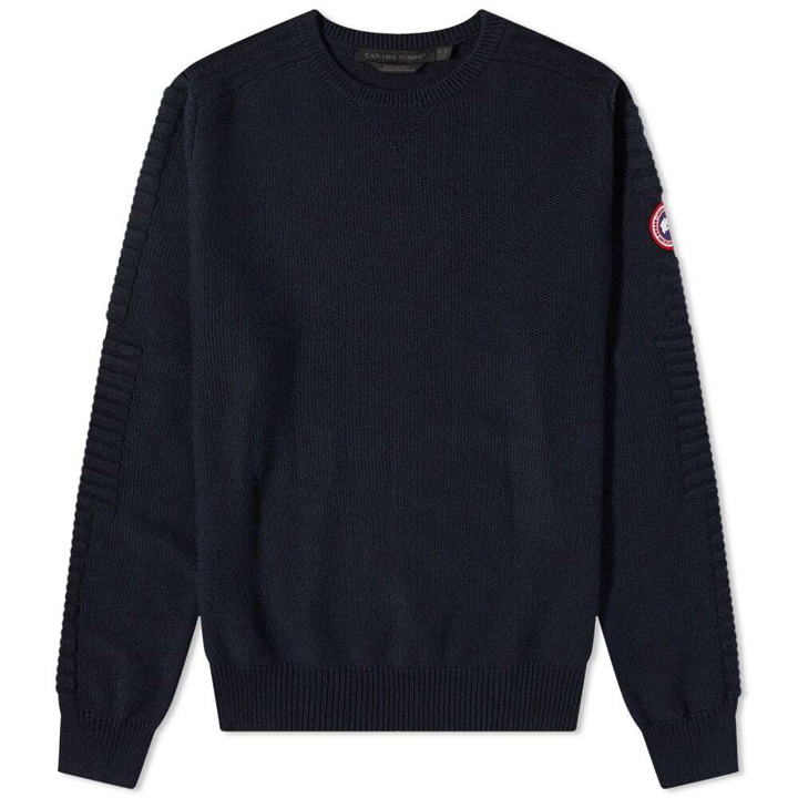 Photo: Canada Goose Men's Paterson Crew Knit in Navy