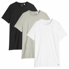 Calvin Klein Men's Crew Neck T-Shirt - 3 Pack in Black/White/Grey Heather