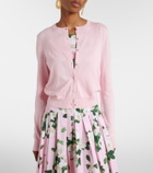 Carolina Herrera Cropped silk and cotton cardigan