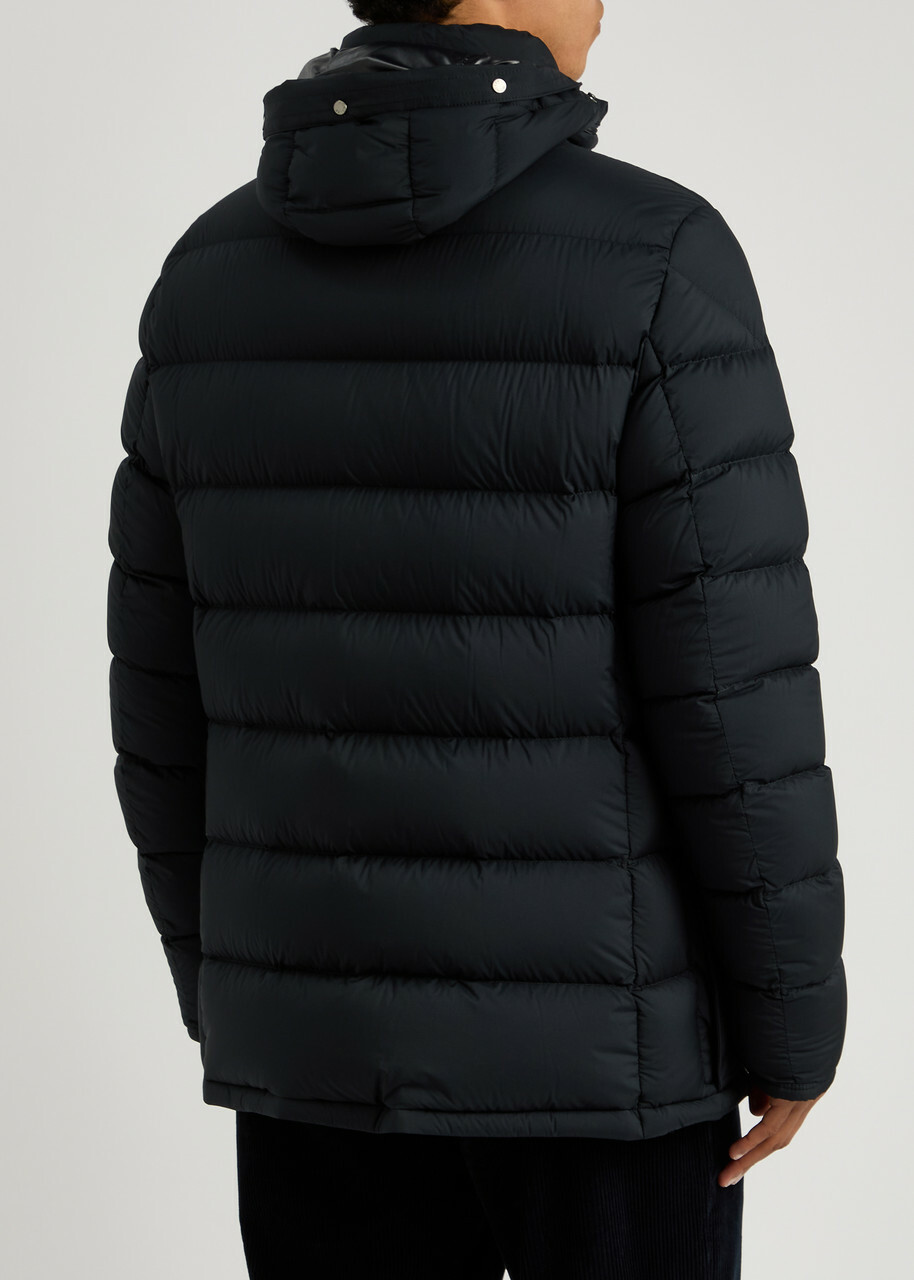 Moncler Clunye Hooded Quilted Nylon Parka Navy