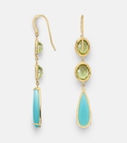 Octavia Elizabeth Santorini 18kt gold drop earrings with gemstones