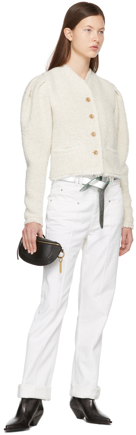 Isabel Marant Bossey Leather Mini Bag in White