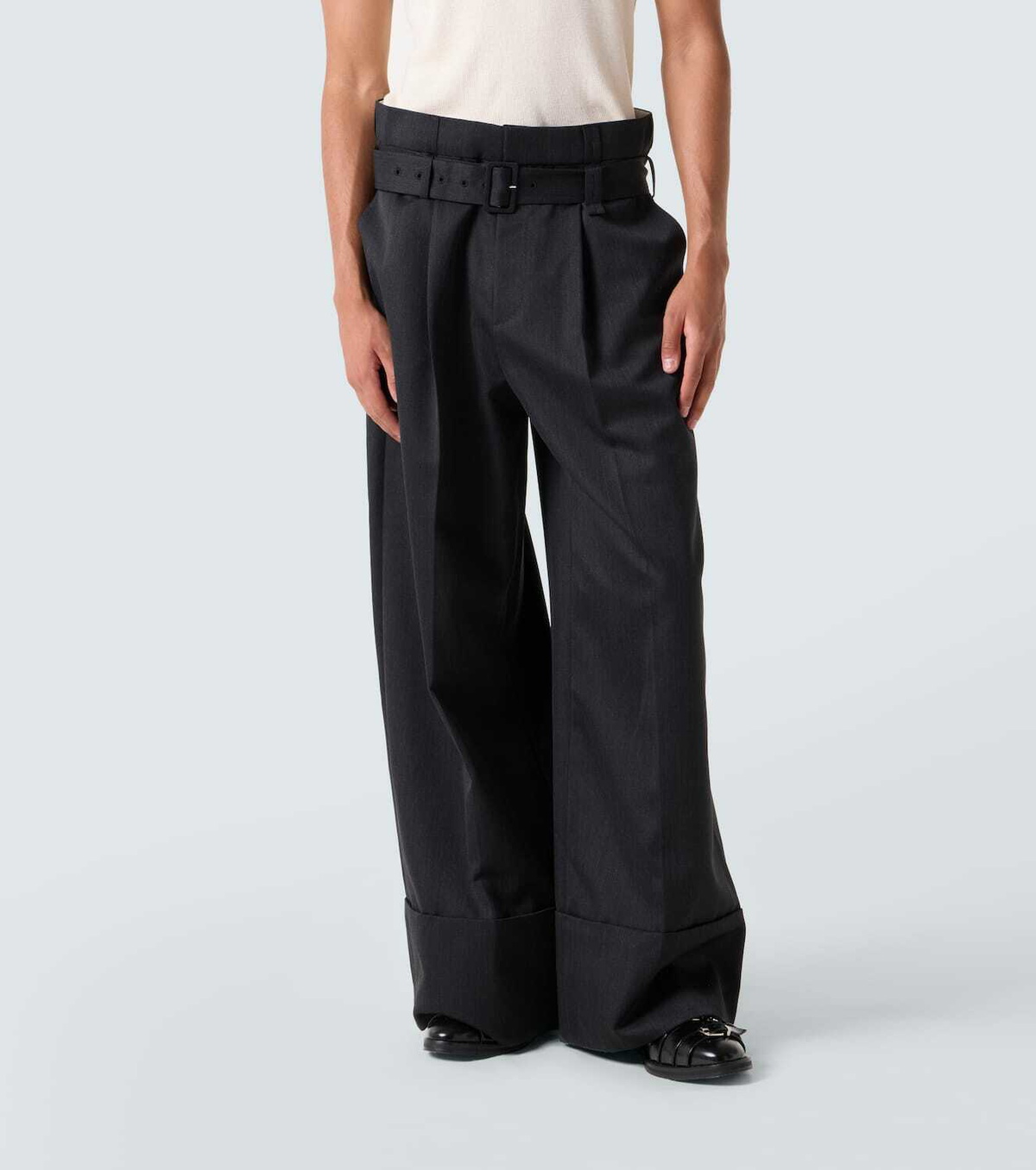 Simone Rocha Belted wide-leg pants