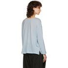 Chimala Blue Big Boatneck Wool T-Shirt