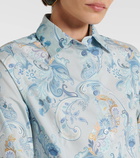 Etro Printed cotton-blend shirt