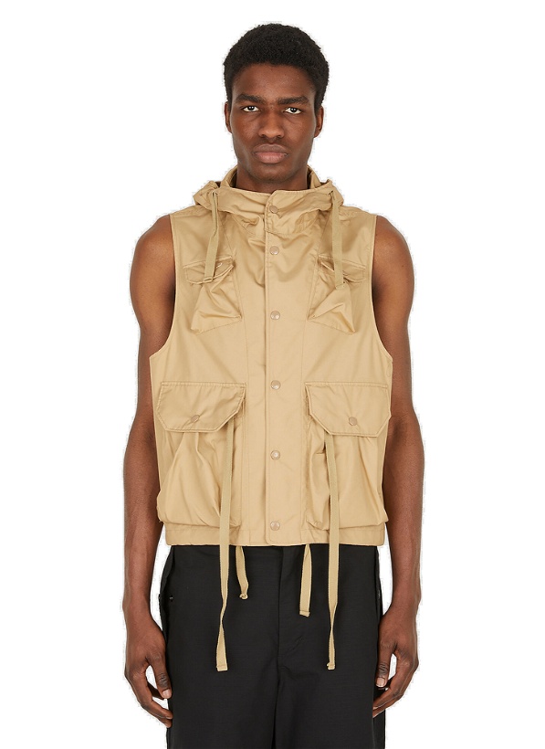 Photo: Hooded Field Vest Jacket in Beige