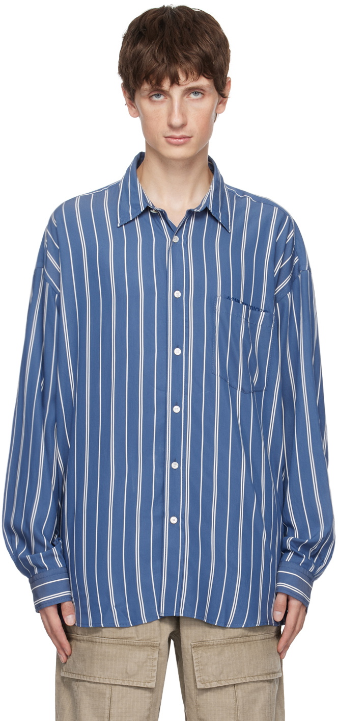 Acne Studios Blue Stripe Shirt Acne Studios