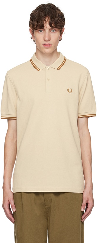 Photo: Fred Perry Beige Twin Tipped Polo