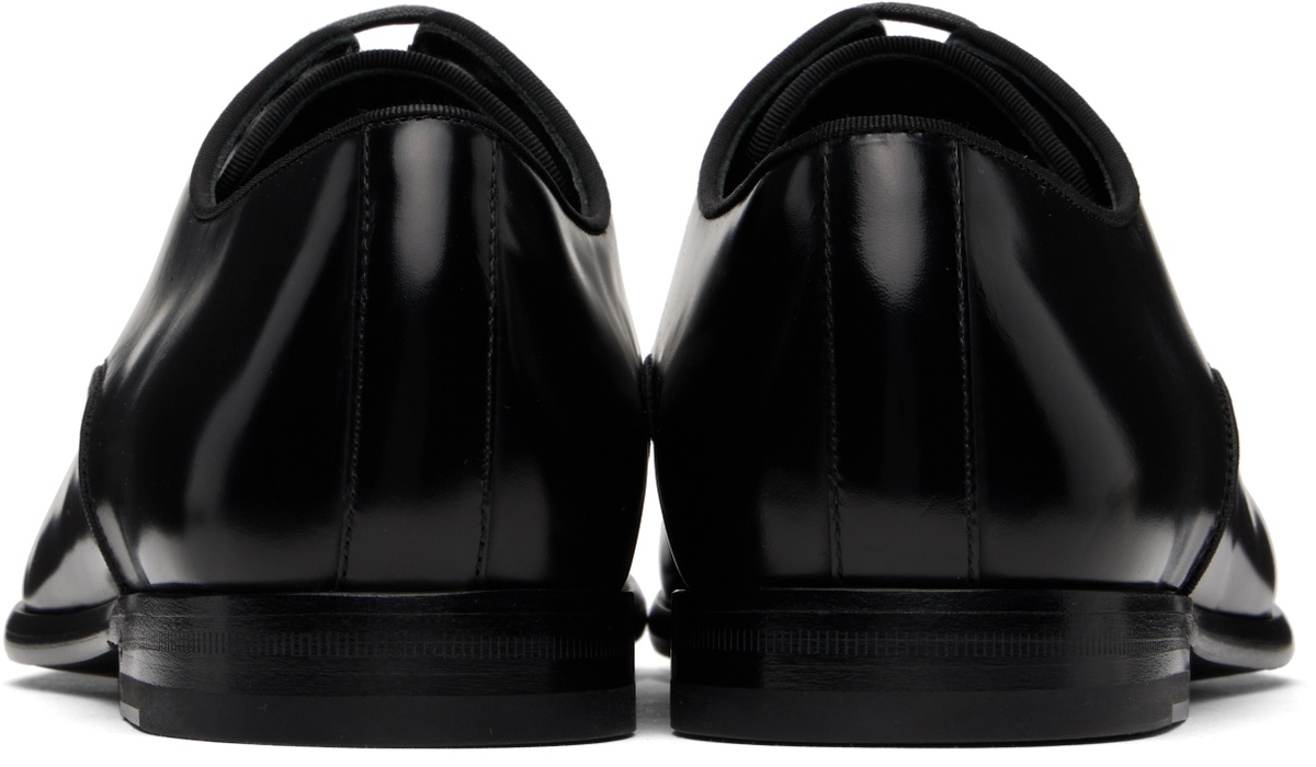 Dolce&Gabbana Black Brushed Calfskin Derbys