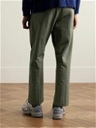 NN07 - Bill 1449 Slim-Fit Pleated Organic Cotton-Blend Ripstop Trousers - Green