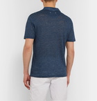 Vilebrequin - Pyramid Slub Linen-Jersey Polo Shirt - Blue