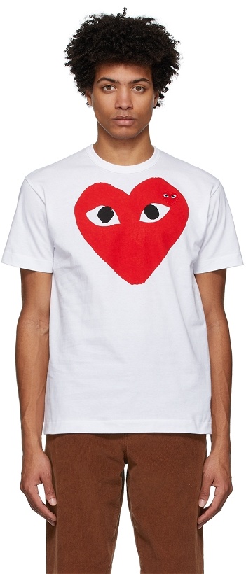 Photo: COMME des GARÇONS PLAY White & Red Big Heart T-Shirt
