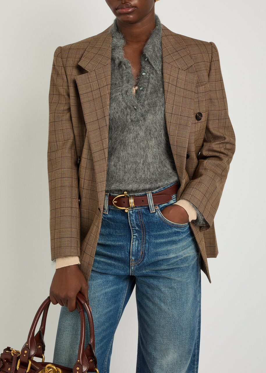 Chloe The Chloé Bracelet Leather Belt Dark Brown