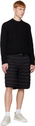 ZEGNA Black Quilted Down Shorts