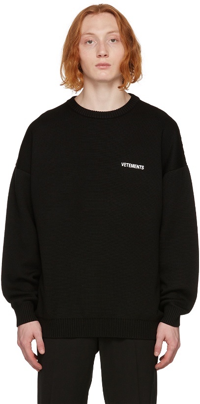 Photo: VETEMENTS Black Logo Sweater