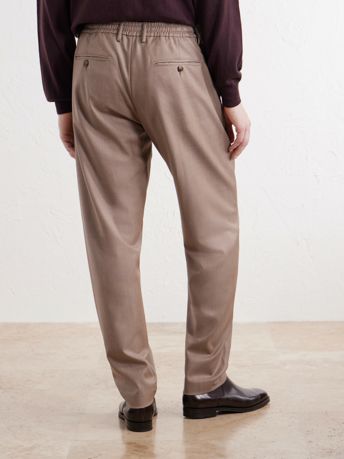 Canali - Tapered Wool-Blend Gabardine Trousers - Neutrals