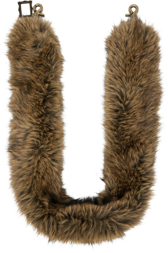 Photo: We11done Brown Faux-Fur Keychain