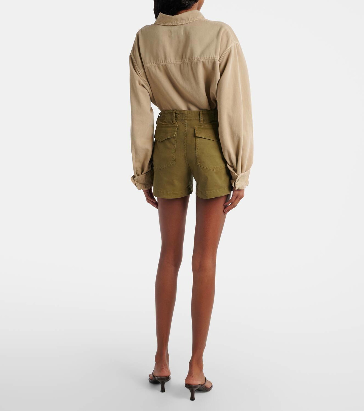 Nili Lotan Cotton twill shorts