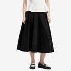 Peachy Den Women's Deba Wool Midi Skirt in Onyx