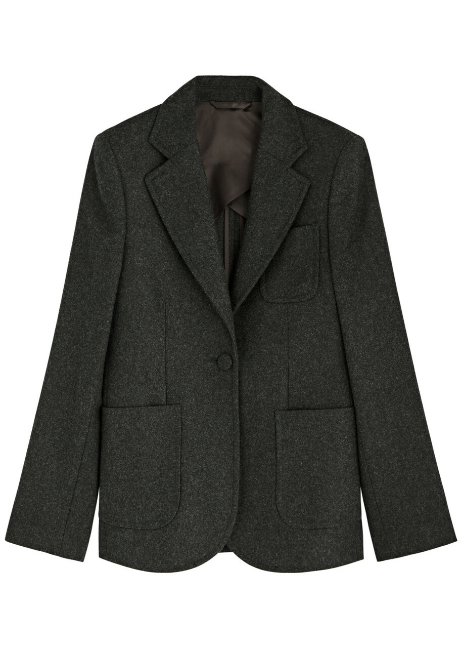 Wales Bonner Iris Wool-blend Blazer Grey