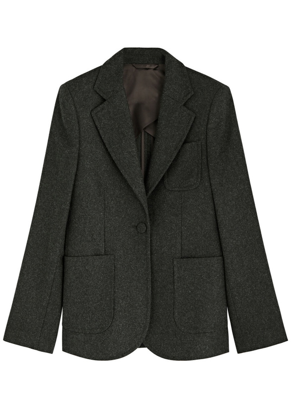 Photo: Wales Bonner Iris Wool-blend Blazer Grey