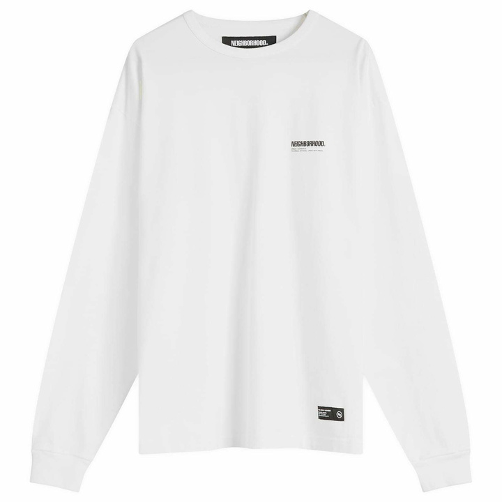 Photo: Neighborhood Men's Classic Logo Longsleeve T-Shirt in White