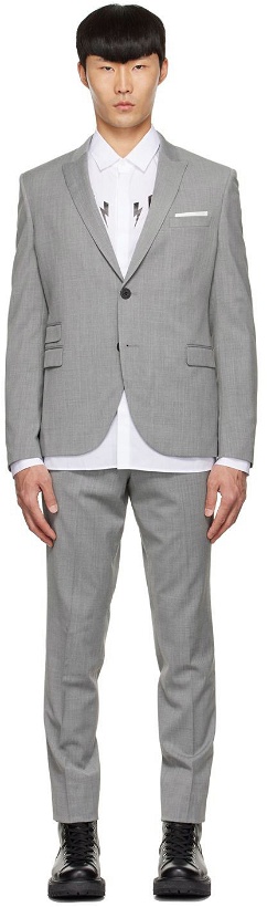 Photo: Neil Barrett Gray Polyester Suit