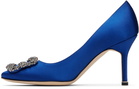 Manolo Blahnik Blue Hangisi Heels