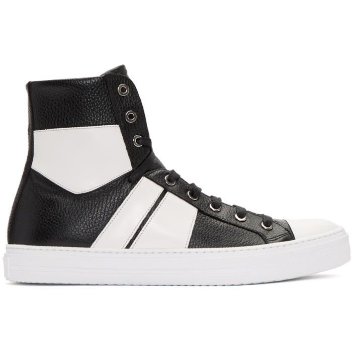 Photo: Amiri Black and White Sunset High-Top Sneakers 