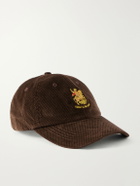 Aimé Leon Dore - St. George Logo-Embroidered Cotton-Dobby Corduroy Cap - Brown