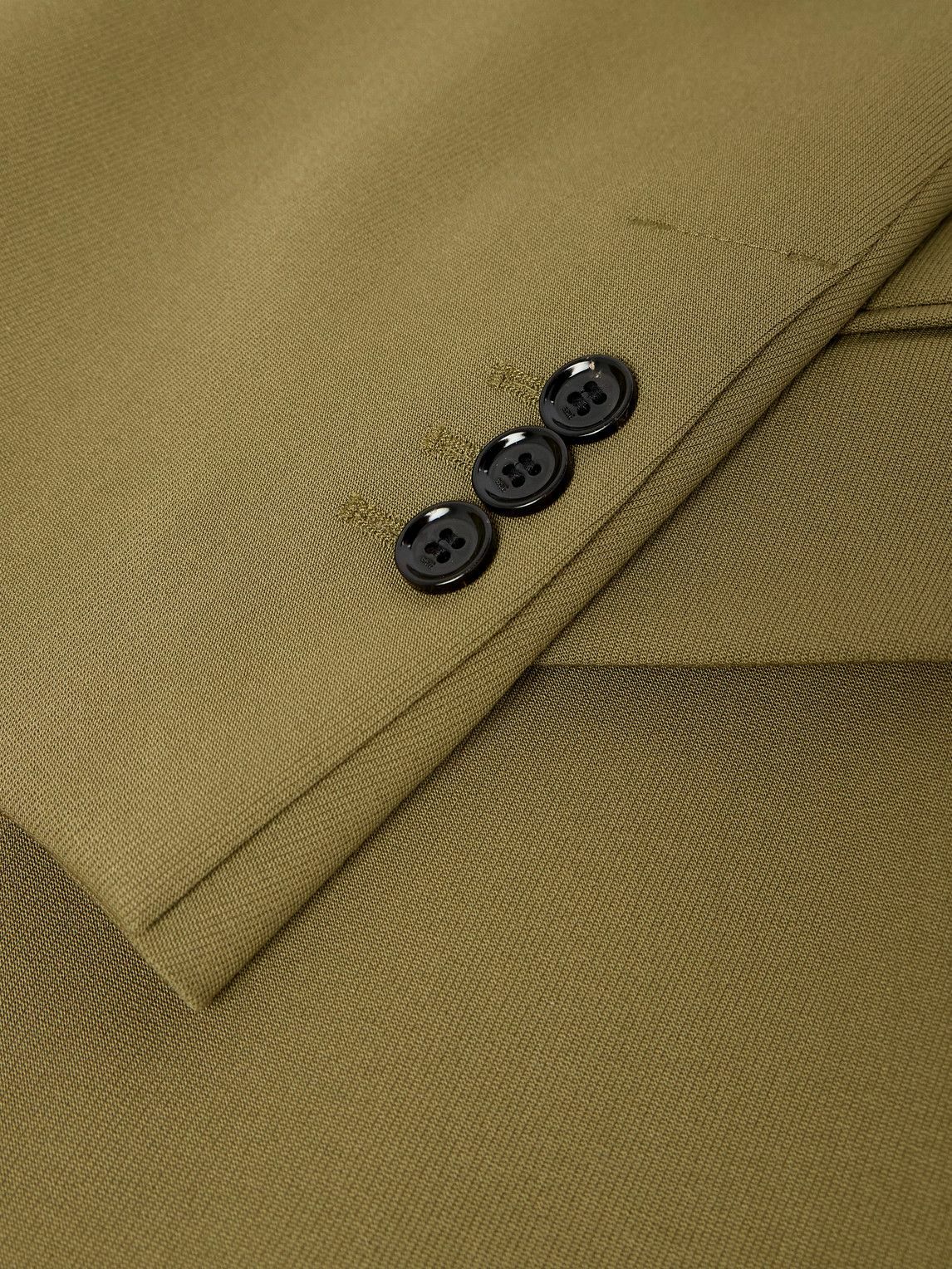 AMI PARIS - Double-Breasted Wool-Tricotine Blazer - Green