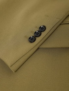 AMI PARIS - Double-Breasted Wool-Tricotine Blazer - Green