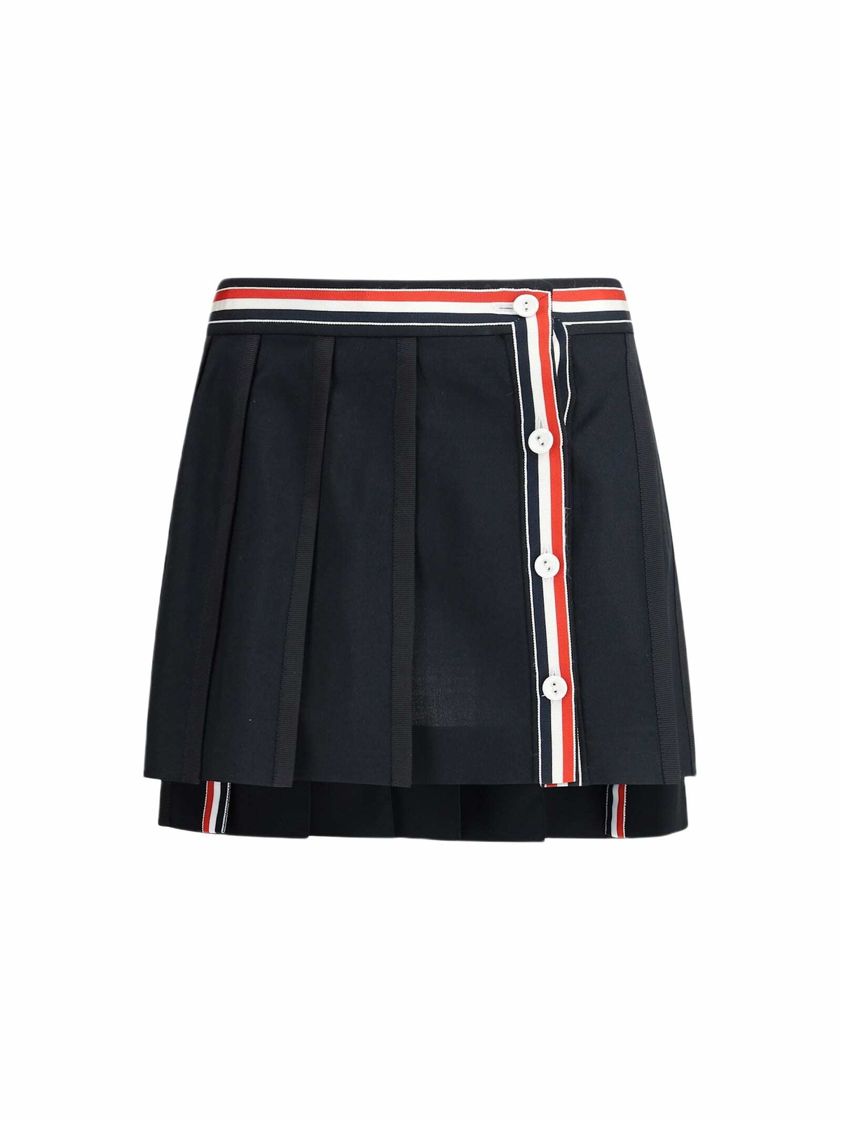スカート THOM BROWNE CALF LEGTH SIDE TAB SKIRT IN SOLID WOOL TWILL Thom Browne Calf Legth Side Tab Skirt In Solid Wool Twill