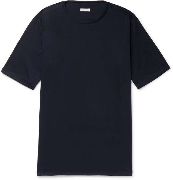 Photo: Kiton - Slim-Fit Cotton-Jersey T-Shirt - Blue