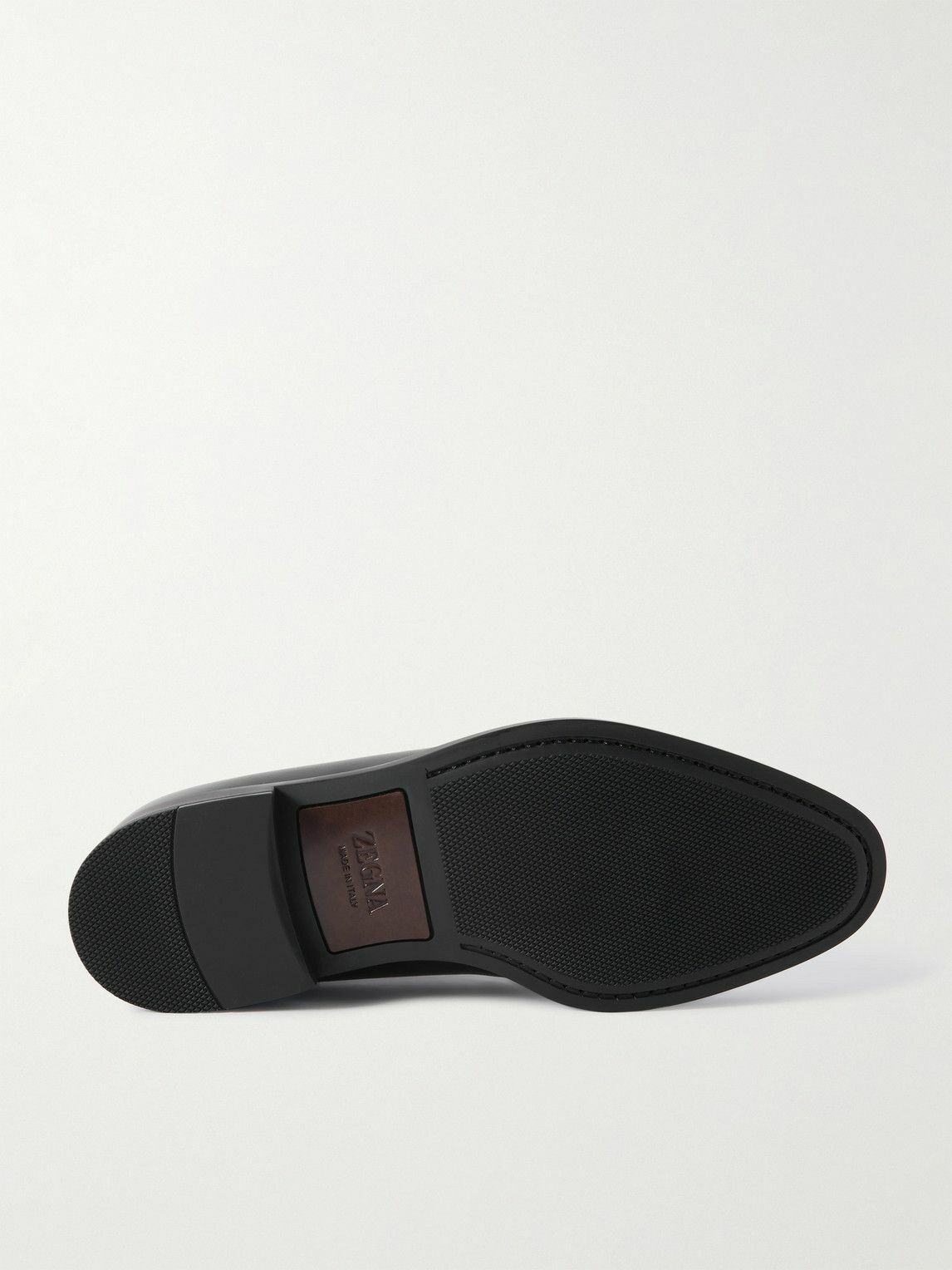 Zegna - Leather Derby Shoes - Black