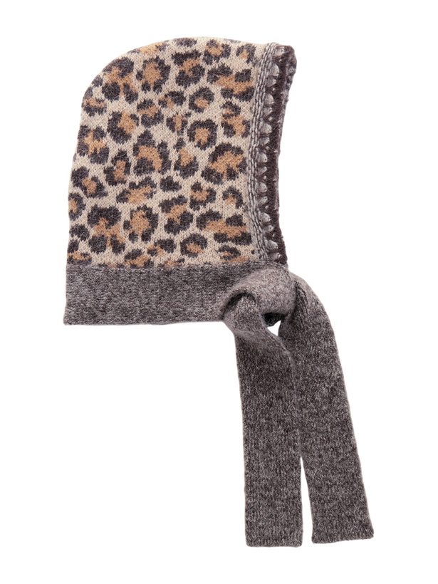 Photo: KAPITAL - Leopard-Intarsia Knitted Beanie - Brown