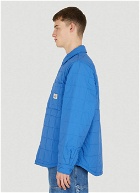 Quilted Fatigue Overshirt in Blue