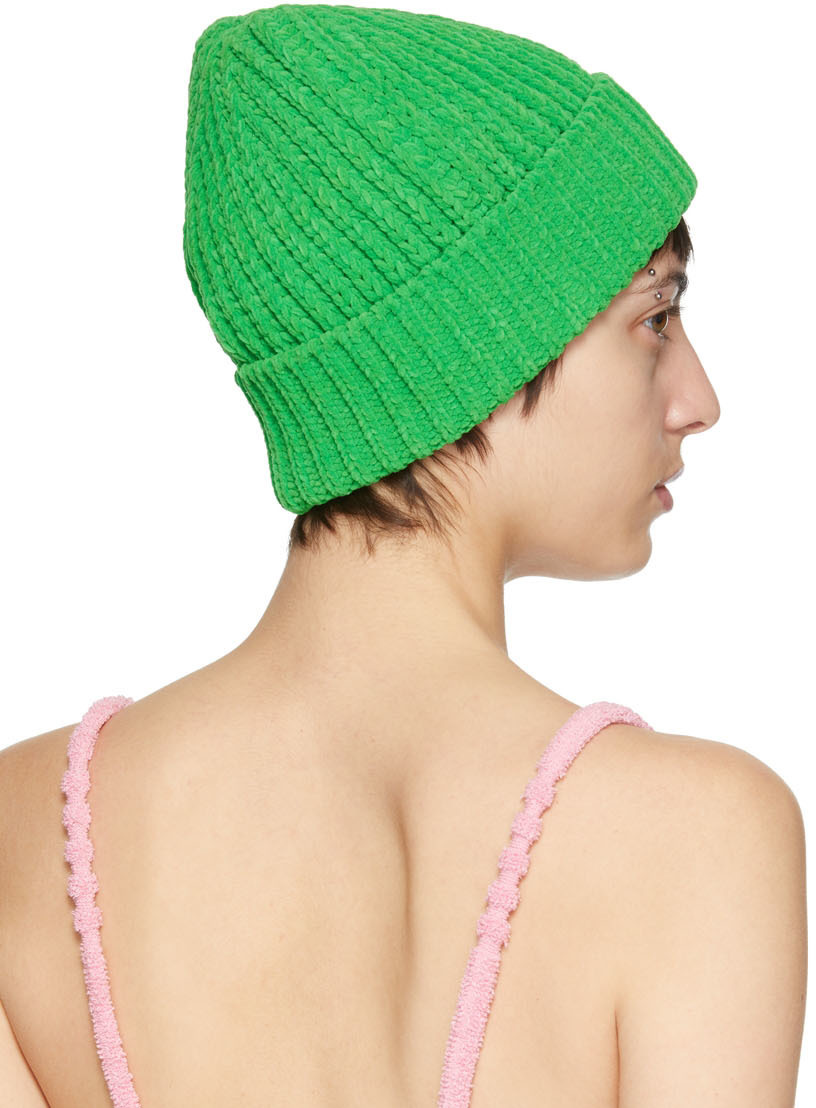 Bottega Veneta Green Heavyweight Chenille Beanie