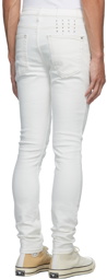 Ksubi White Trashed Ivory Van Winkle Jeans