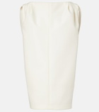 Balenciaga Draped wool and silk minidress